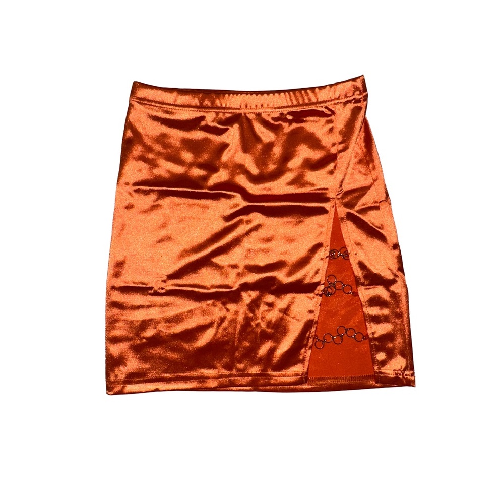 Orange mini skirt
